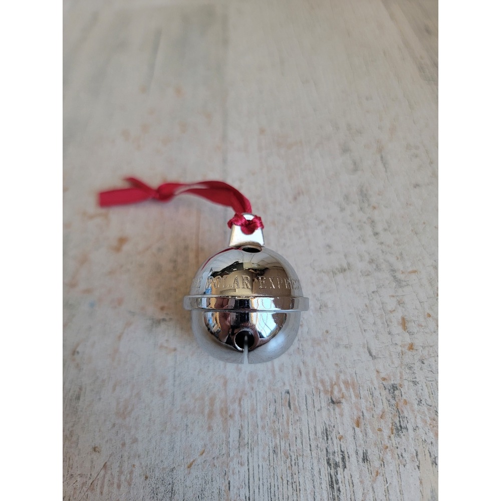 Hallmark polar Express Santa's sleigh bell ornament Xmas Unique Home metal